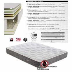 Colchón Antiacaros Antichinches Y Bacterias