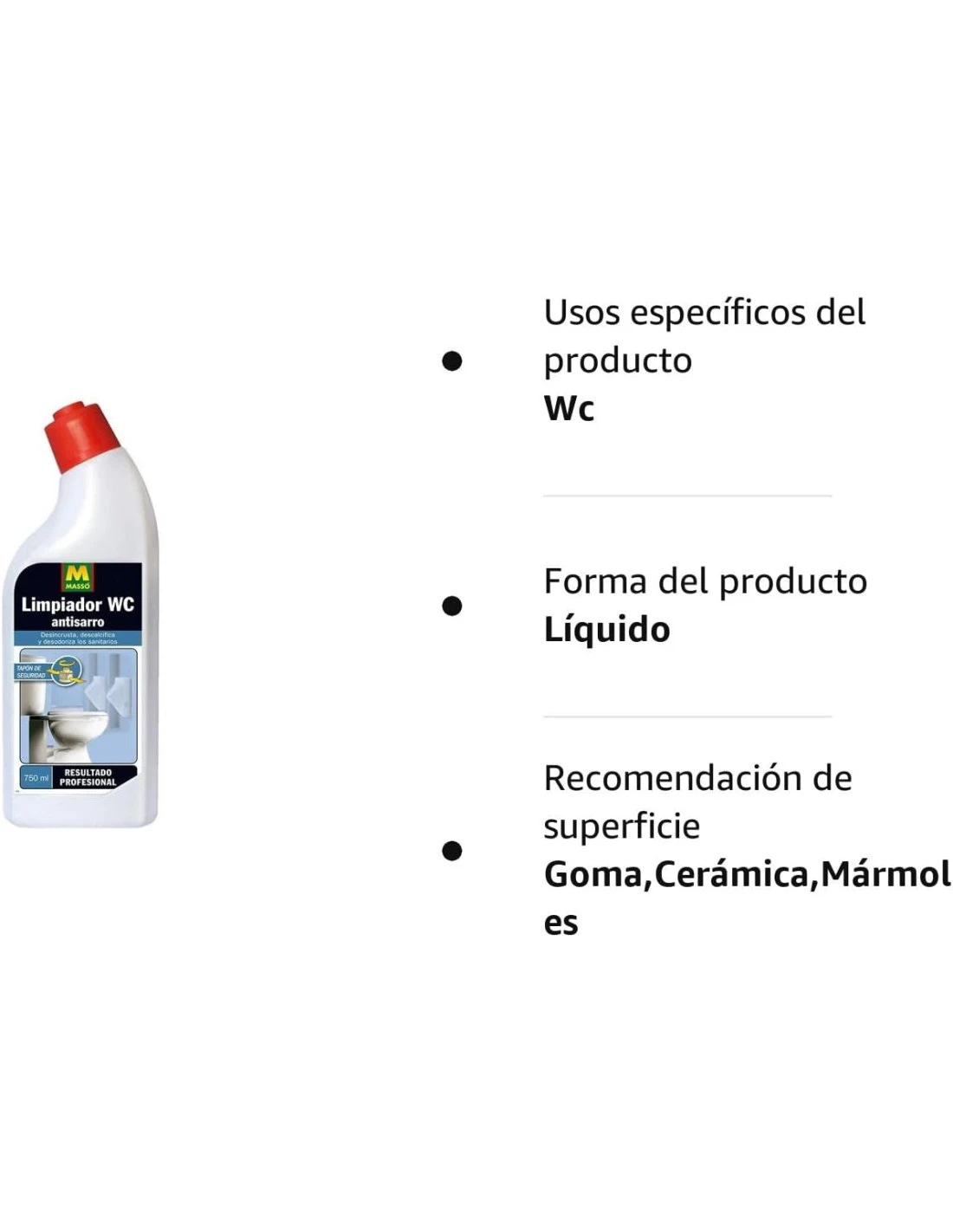 Limpiador WC Antisarro 750ml 2 Limpiador WC Antisarro 750ml - Imagen 2