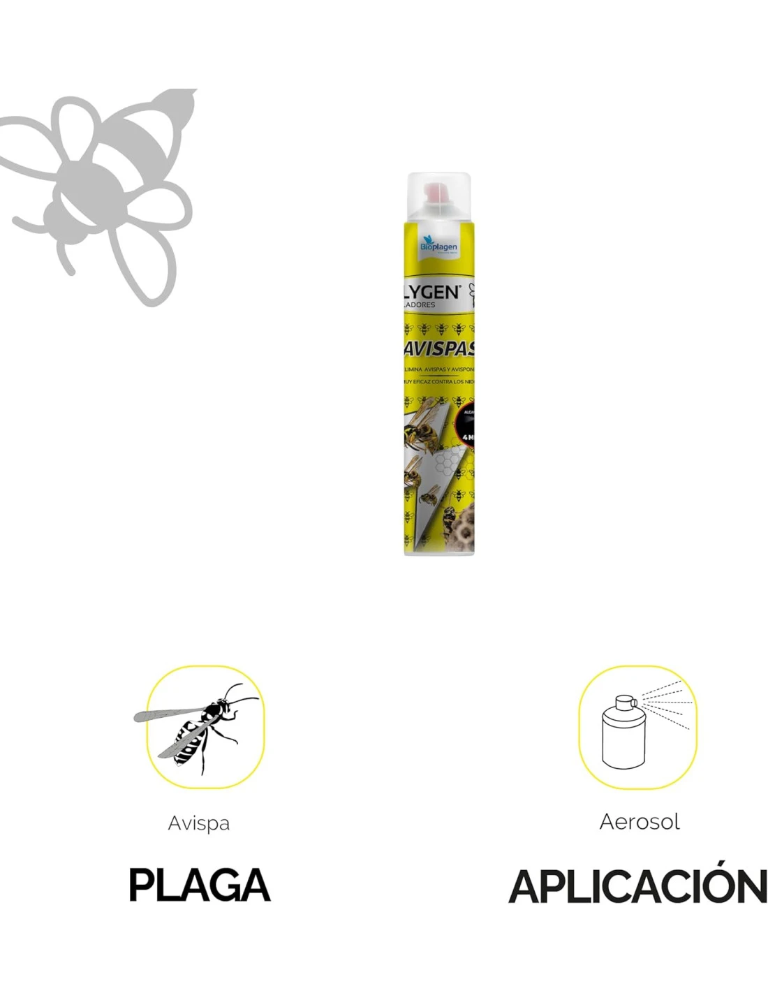 Insecticida Avispas Aerosol Largo Alcance 750ml 5 Insecticida Avispas Aerosol Largo Alcance 750ml - Imagen 5